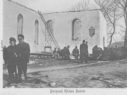 Ålesund, Borgund kirke etter brannen i 1904.