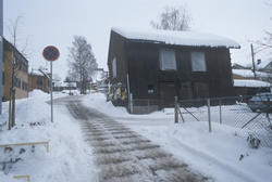 Lillehammer, sentrum, uthus til G. C. Lundes eft. A/S, Fosse