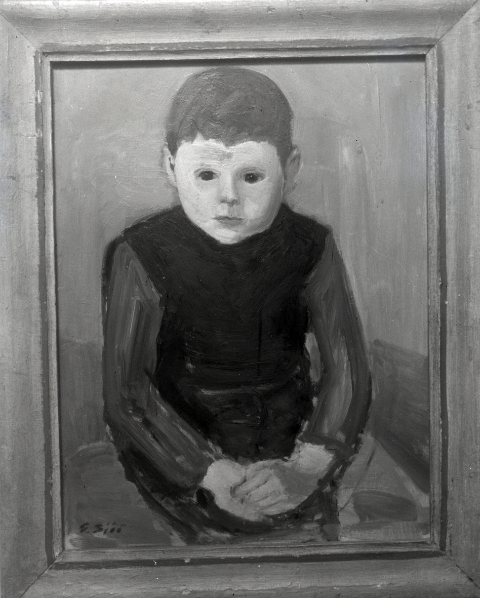 En målning av en okänd pojke. Konstnär: Gustav Sjöö.