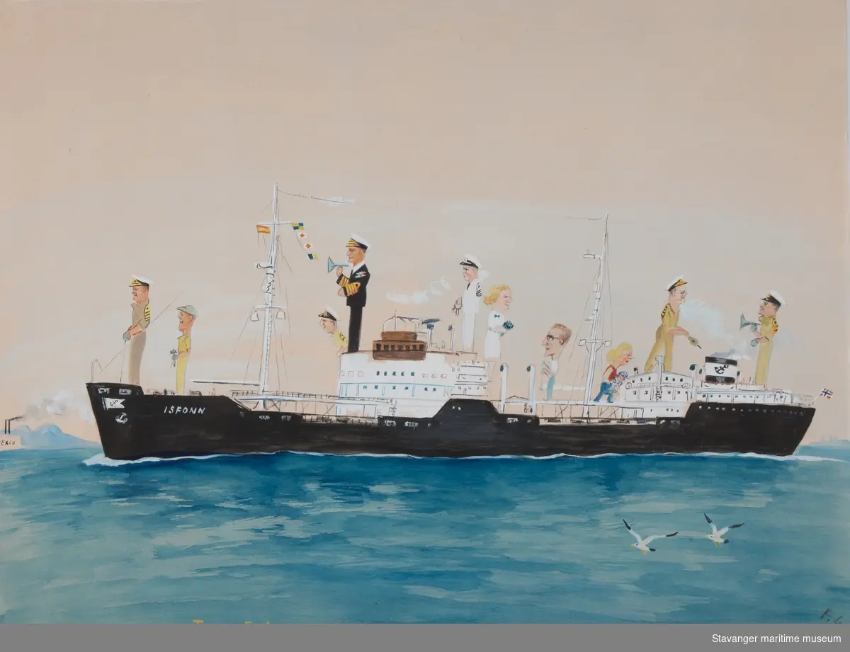 M/T "Isfonn" - humoristisk bilde av skip og mannskap