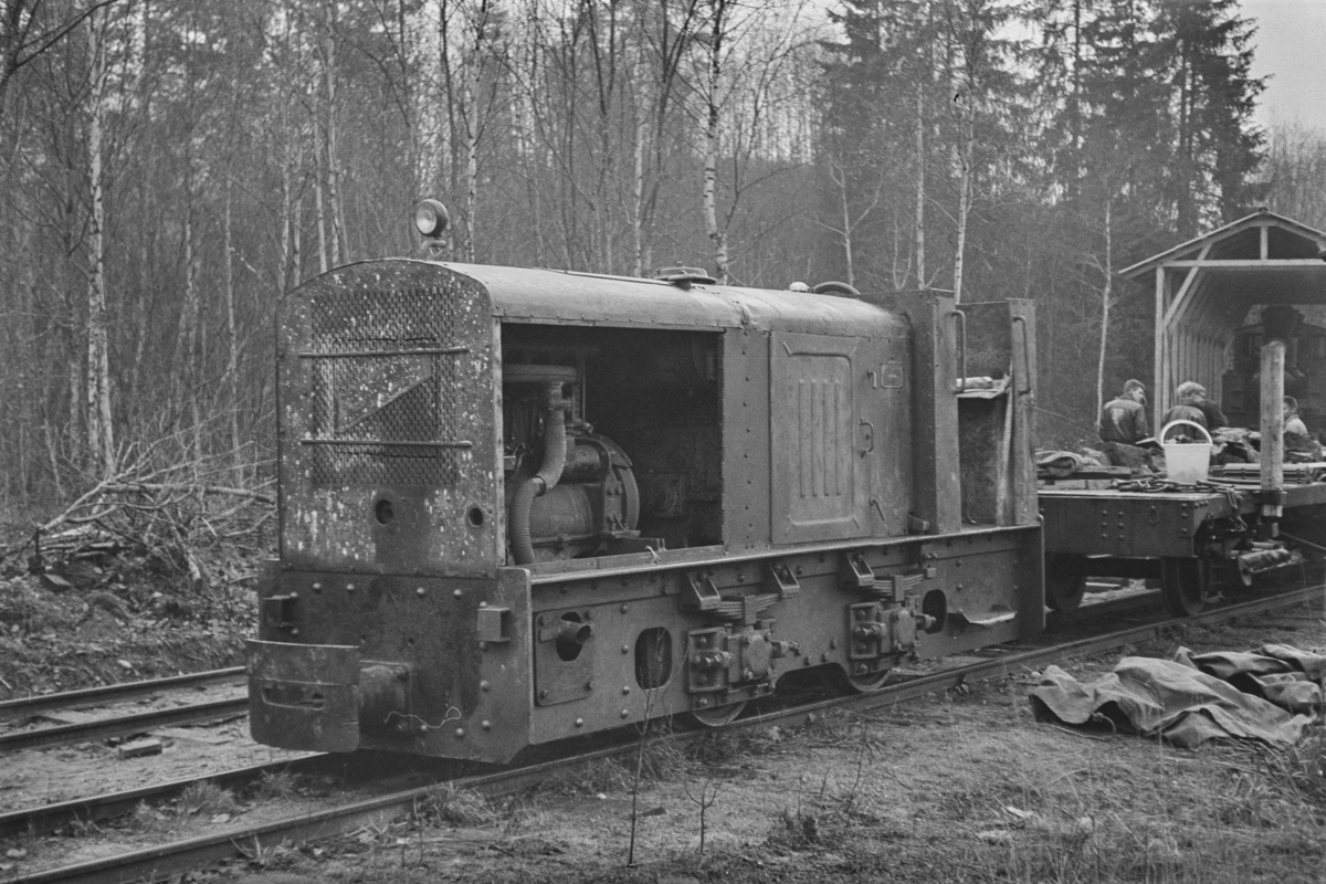 Diesellokomotiv på museumsbanen Urskog-Hølandsbanen på Sørumsand.