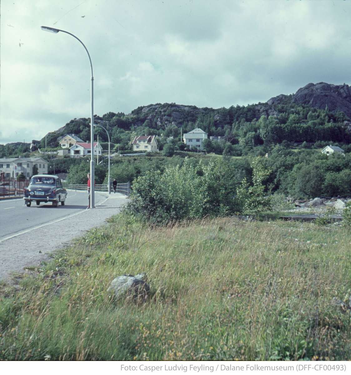 Jernbaneveien i Egersund, ved brua over Eideåna