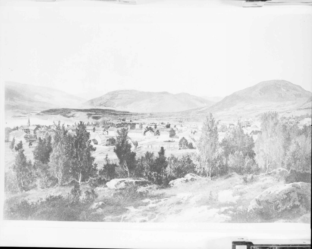 Repro: Maleri  Lillehammer 1860.