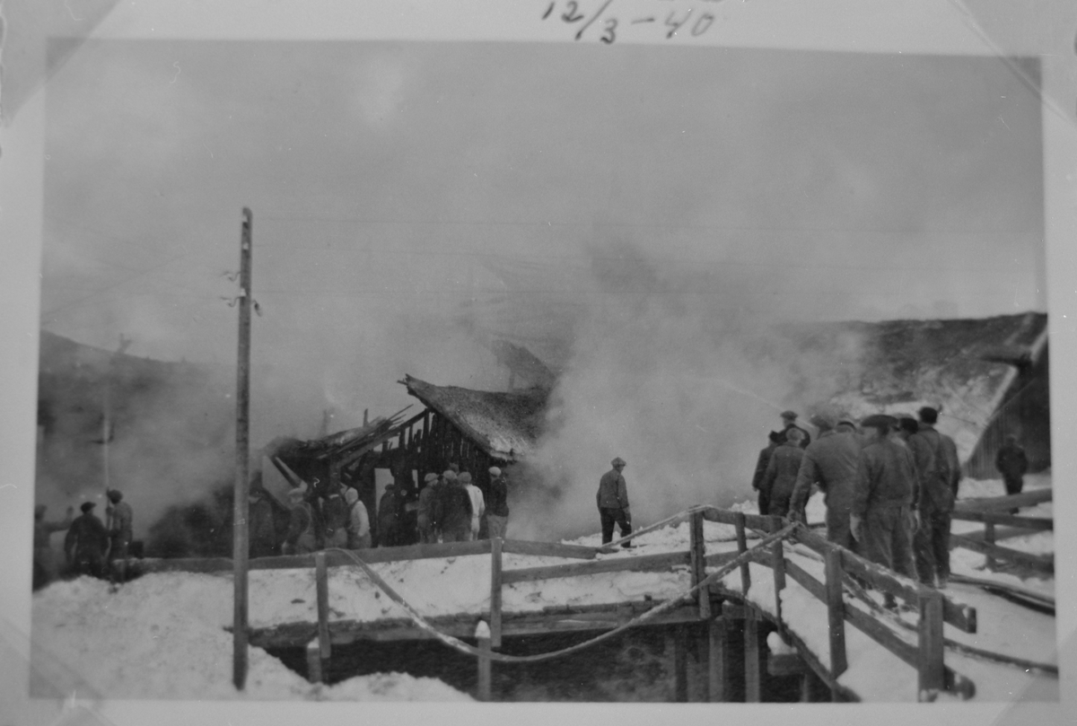 Brann i smeltehytta på Røros i 1940