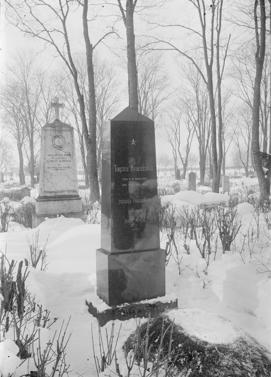 Torsten Rudenschölds gravvård, Uppsala gamla kyrkogård, Uppsala 1898