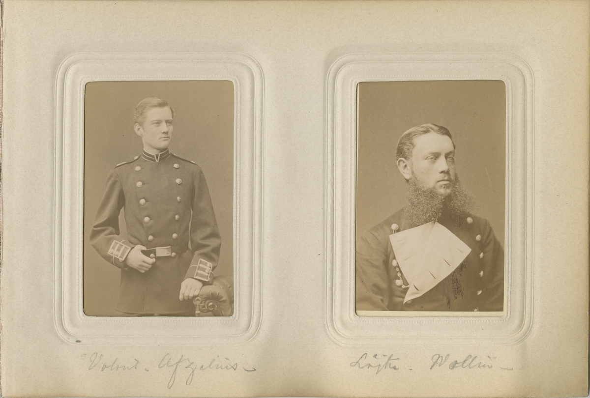 Porträtt av Axel Wilhelm Hjalmar Waldemar Wollin, officer vid Marinregementet.