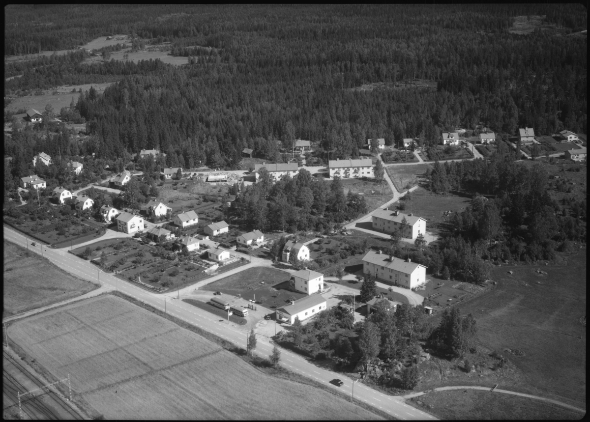 Flygfoto över Gammelby, Virsbo.