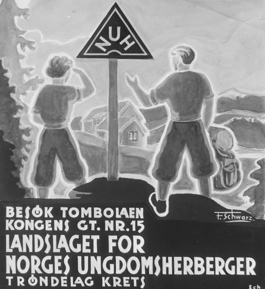 Diverse kopiplater fra inn- og utland for Landslaget for Norges Ungdomsherberger Trøndelag Krets (Kopi)