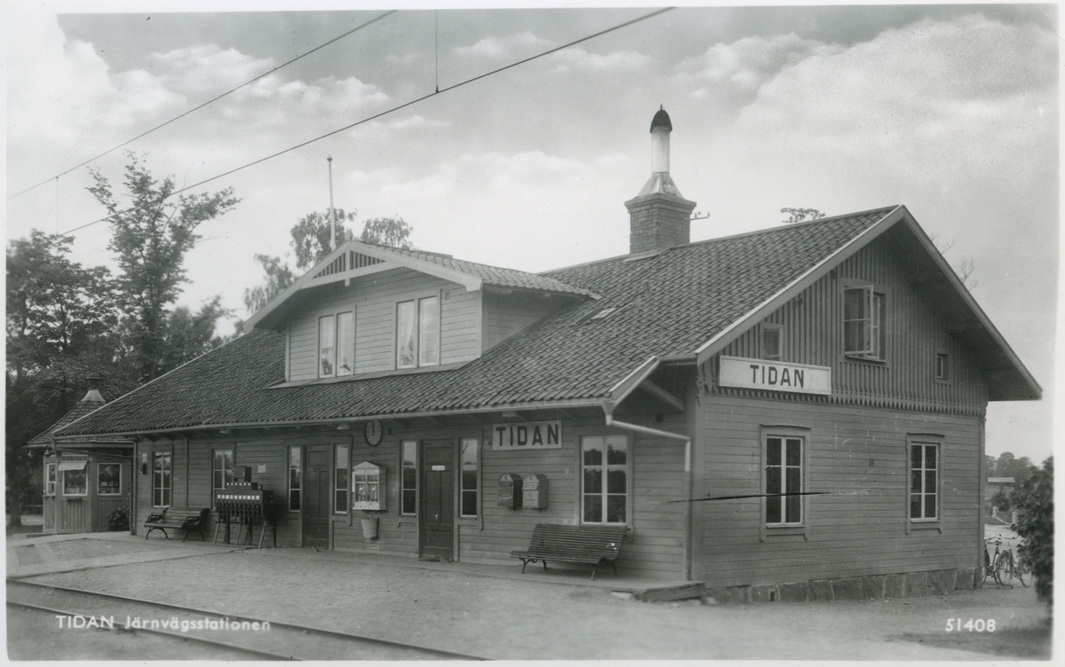 Tidan station. Statens Järnvägar, SJ.