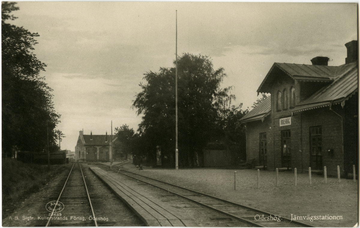 Ödeshög station. Mellersta Östergötlands Järnväg.