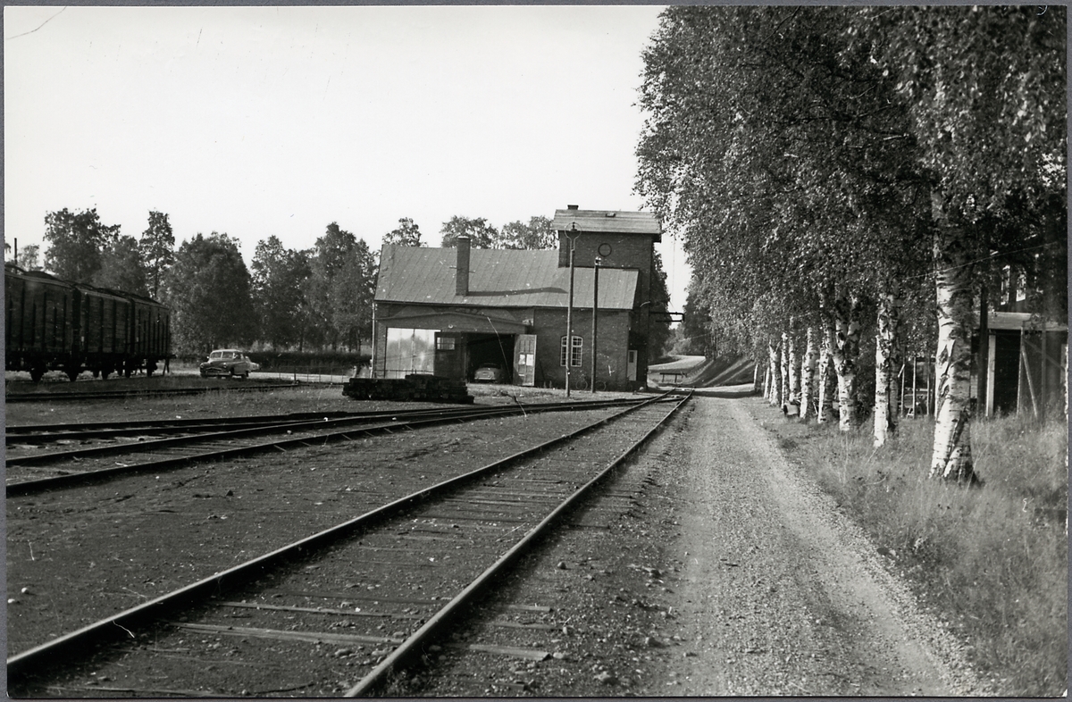 Stationsmiljö på linjen mellan Mora och Älvdalen.