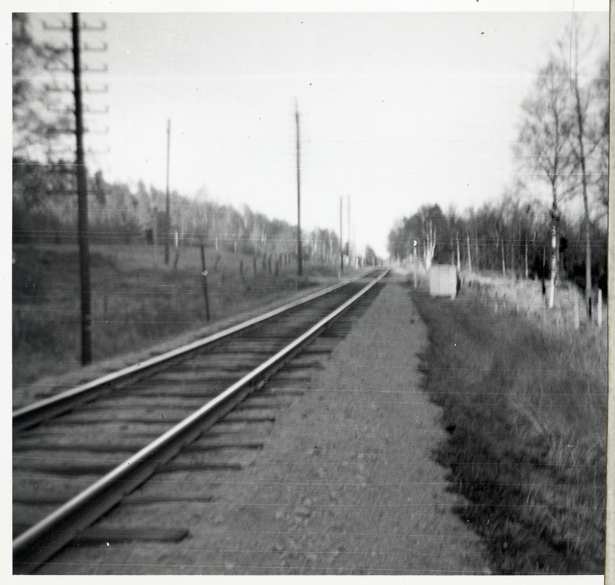 Järnvägsövergång vid Årröd, på sträckan mellan Eket och Stidsvig.