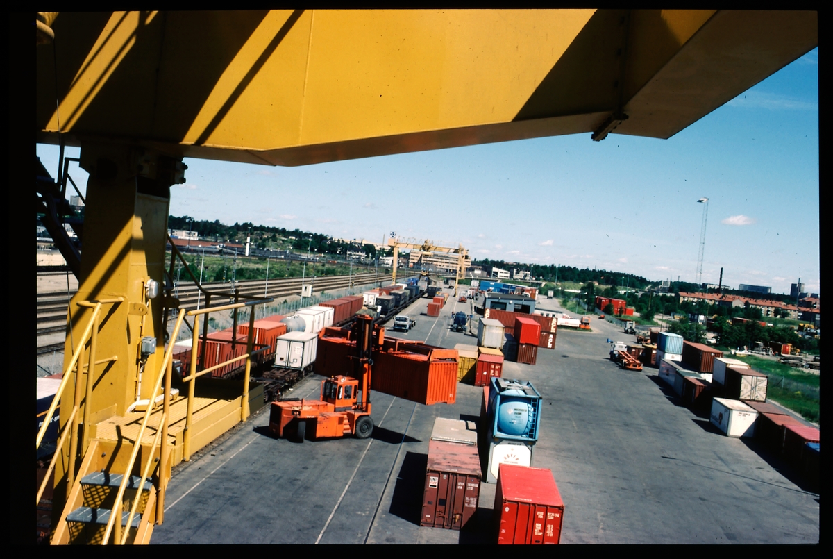 Statens Järnvägar, SJ containerterminal. - Järnvägsmuseet / DigitaltMuseum