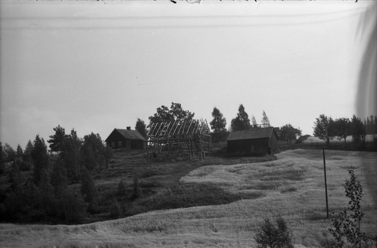 Fem bilder fra Løsengen i Østre Toten høsten 1955.