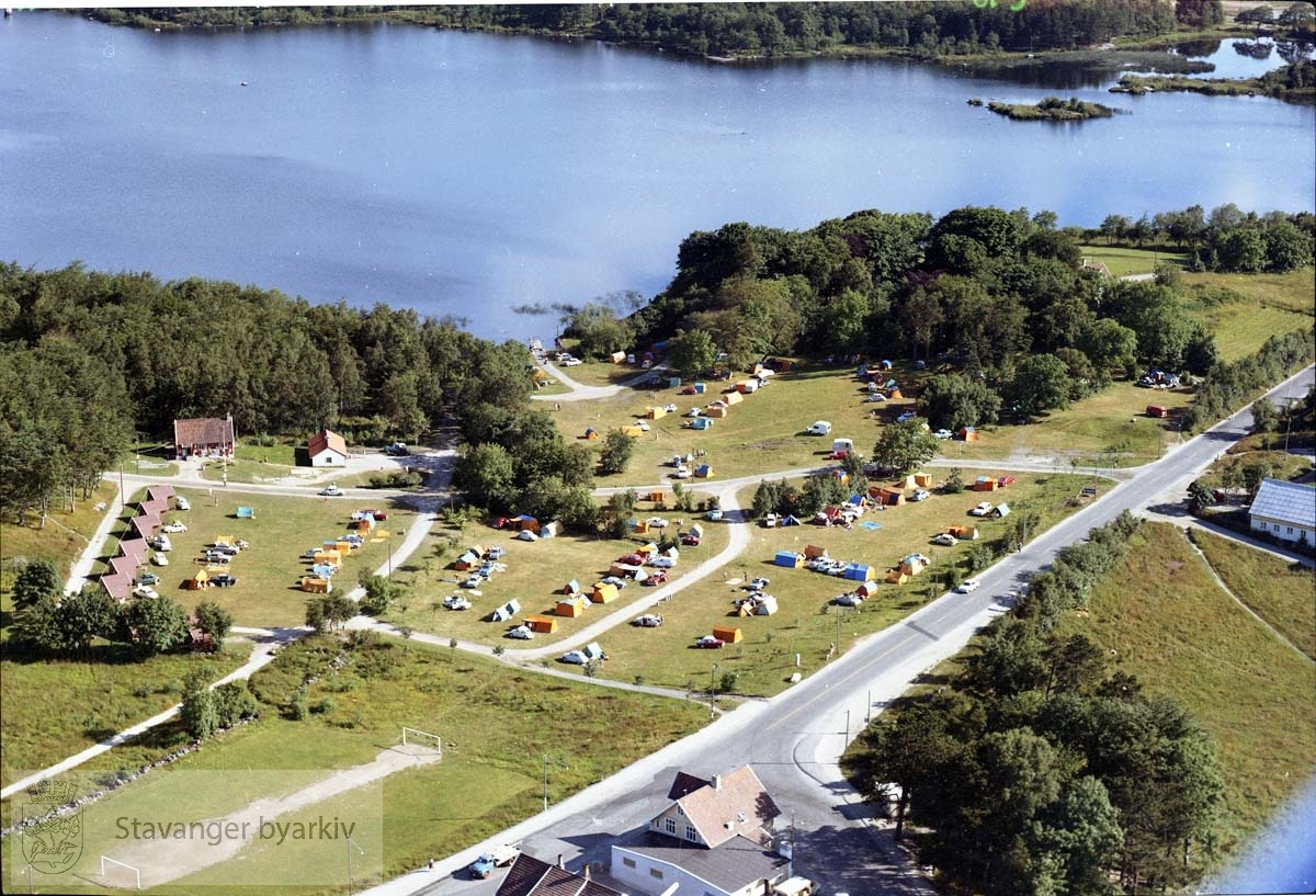 Ullandhaugveien, Auglendsveien, Mosvangen Camping..Øverst Mosvatnet