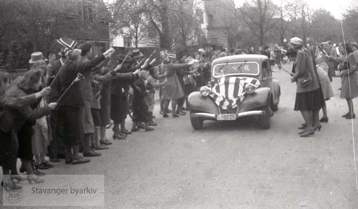 Tatt kort tid etter frigjøringen fra okkupasjonen , .2. verdenskrig. Fredsdagene 1945..