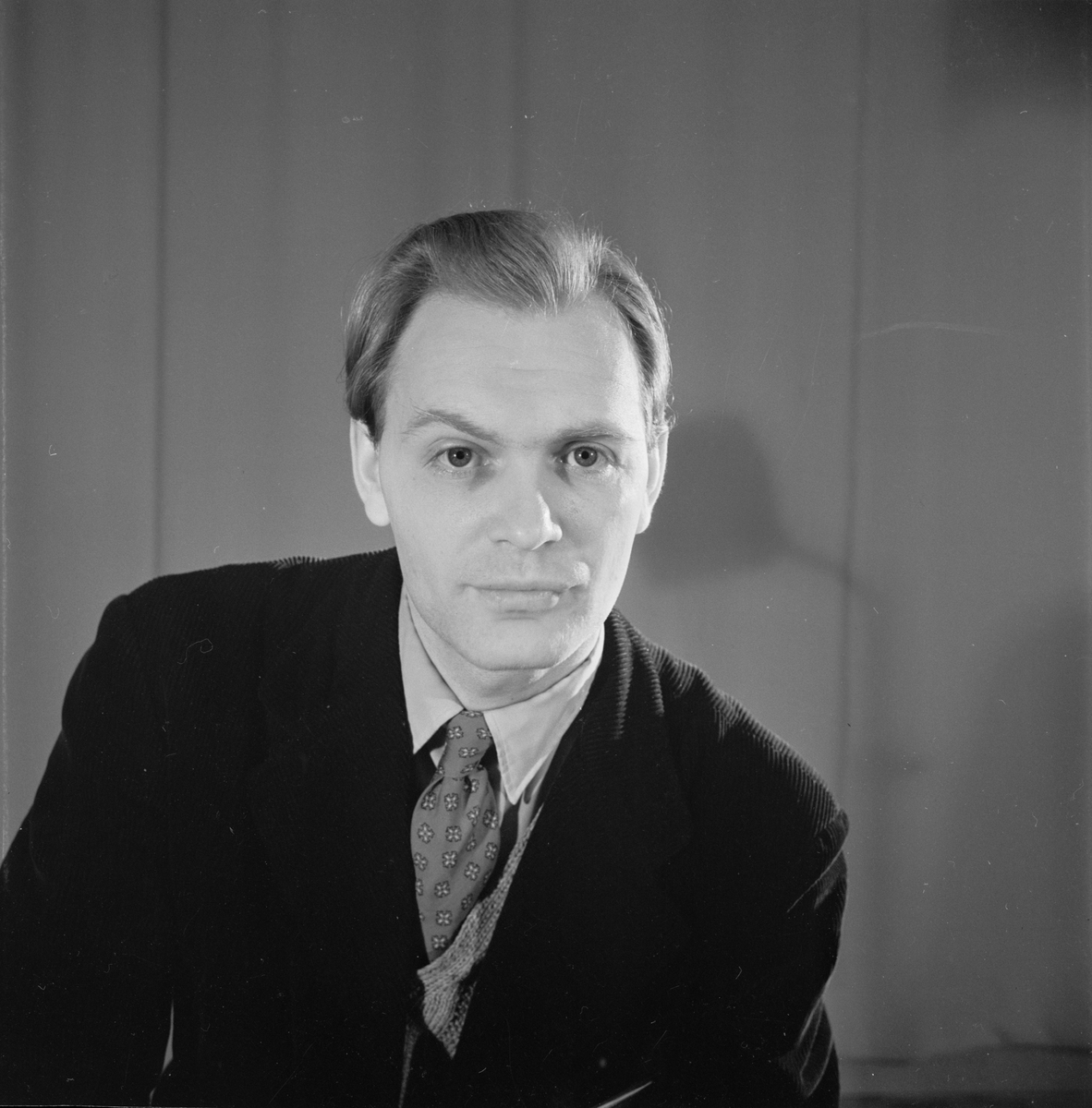 Upsala Nya Tidnings redaktör Vogelqvist, Uppsala 1954