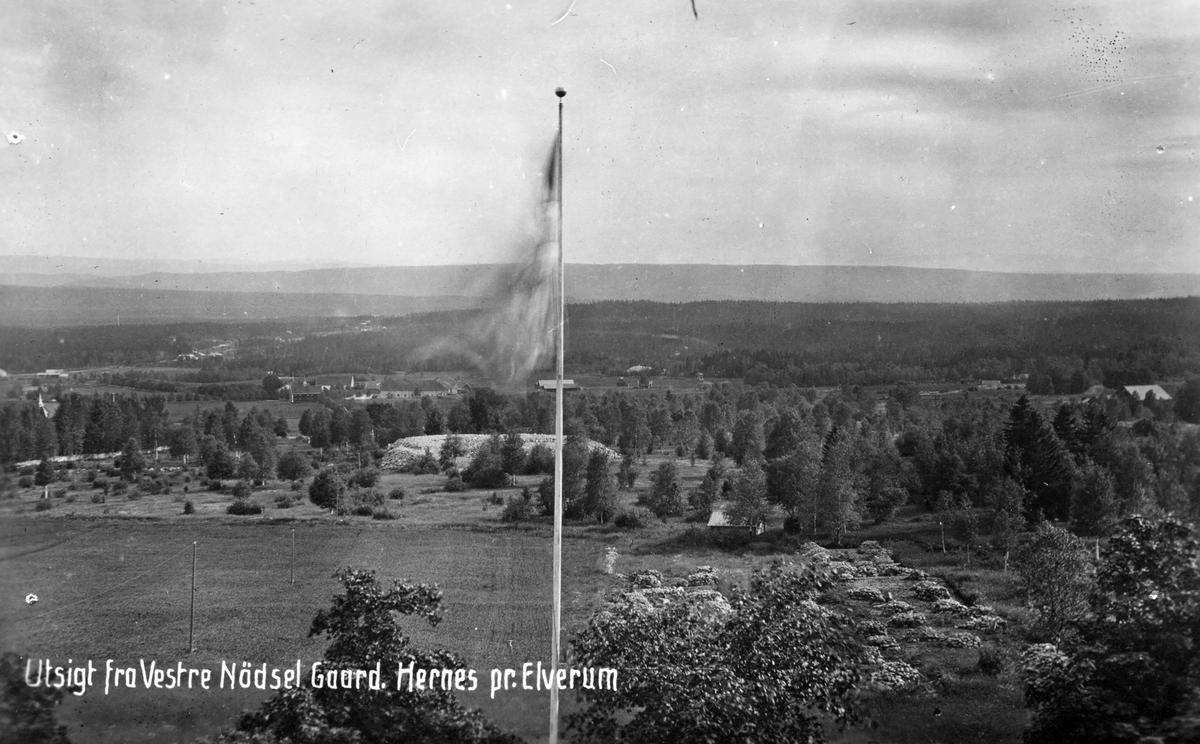 Utsikt fra Nødsel vestre 1920,Hernes.Postkort.