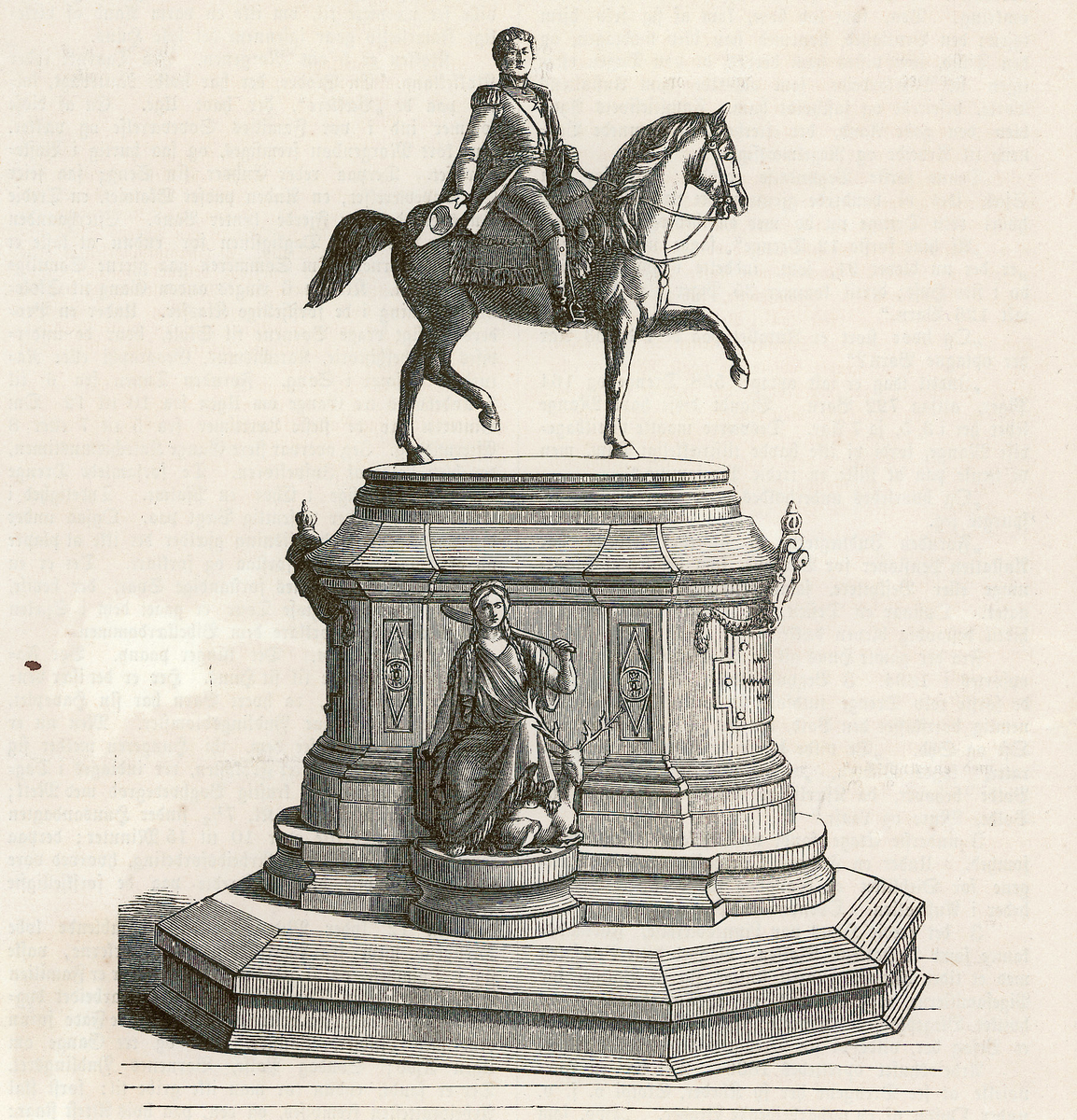 statue, rytterstatue, monument, utkast, konge, hest