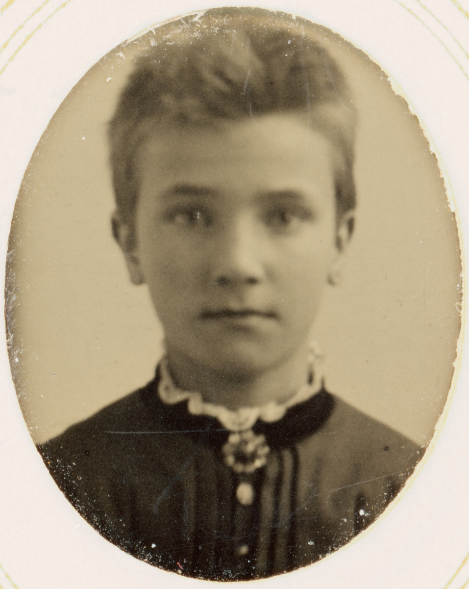 Ferrotyp - Jenny (Hedvig Johanna) Wenster, Uppsala, 21 oktober 1886