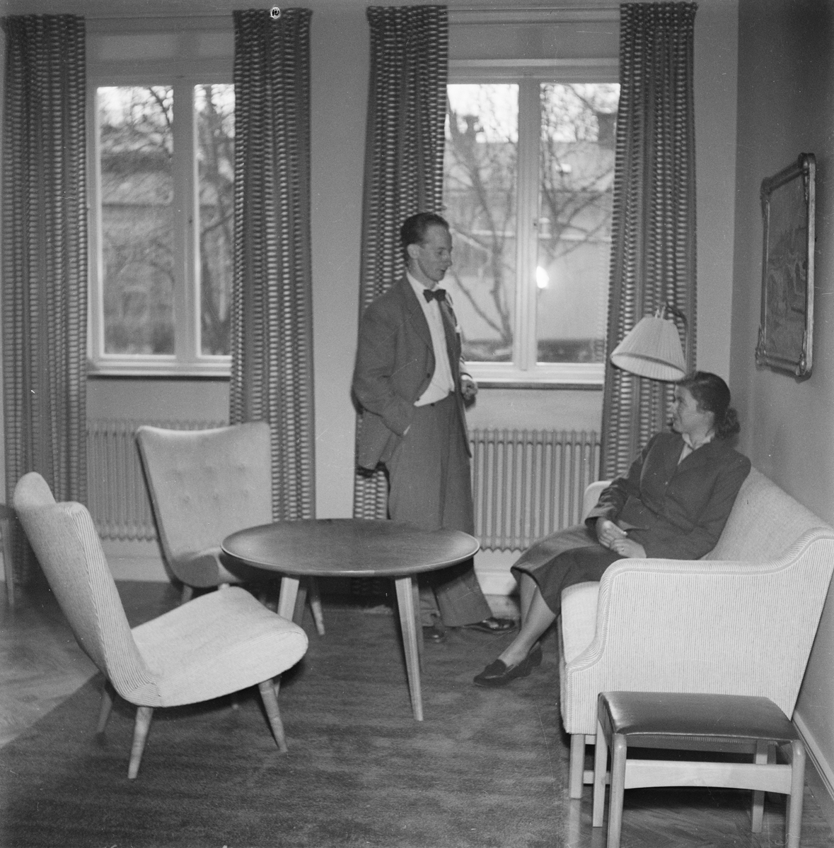 Gästrike-Hälsinge nation, nyrenovering, Uppsala, april 1952