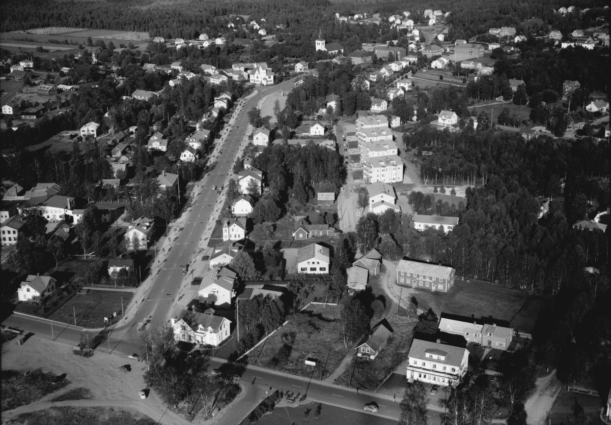 Flygfoto över en ort Jönköpings län. Nr 1638/1958