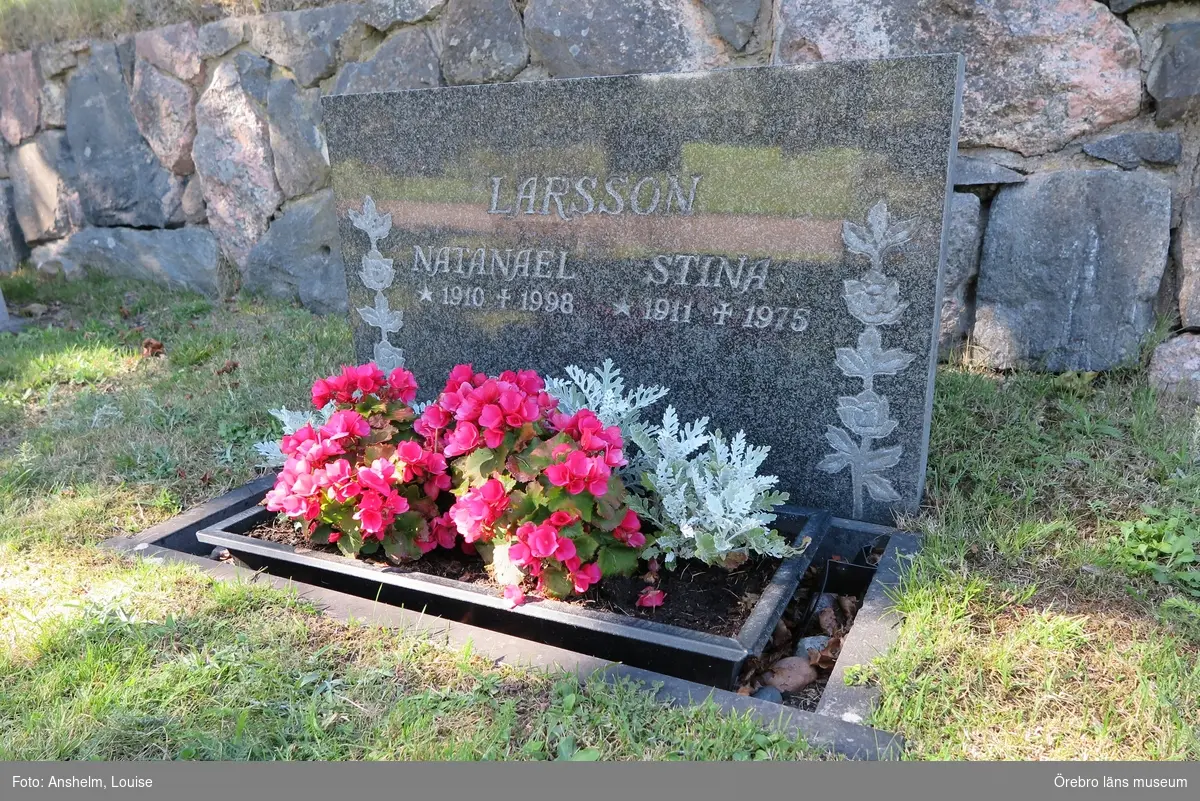 Kvistbro kyrkogård Inventering av kulturhistoriskt värdefulla gravvårdar 2017, Kvarter Nya D.