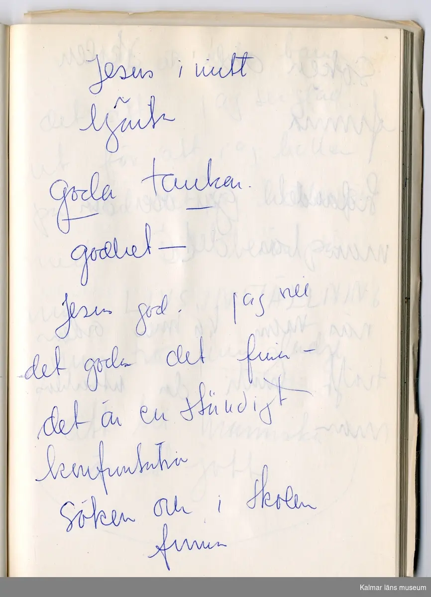 KLM 46157:600. Arbetsbok, papper, färg. Arbetsbok med klistrade tidningsurklipp, anteckningar och skisser, gjorda av Gunilla Skyttla. 1970-1990-talet