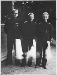 Tre turnbrødre ved landsturnstevnet i Stavanger