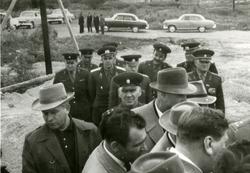Nikita Khrusjtsjov kom uventet på besøk under byggingen av k