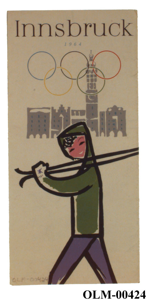 Brosjyre fra vinter-OL i Innsbruck 1964.