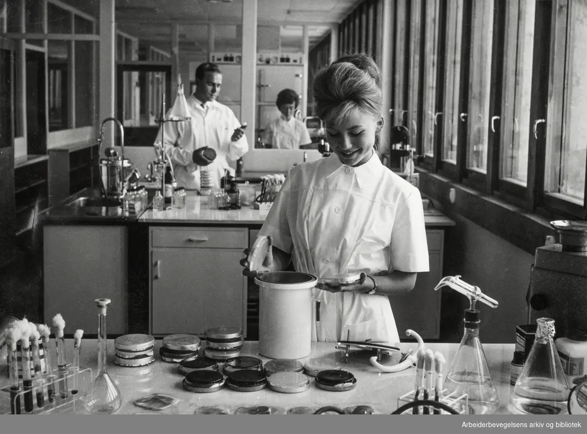 Norges Kjøtt- og Fleskesentrals Reguleringsanlegg. Laboratoriet. 1967