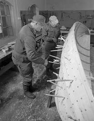 Bygging av fløterbåt («Flisa-båt») i Glomma fellesfløtingsfo