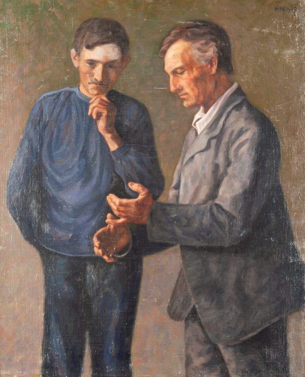 Två män talar med varandra på teckenspråk