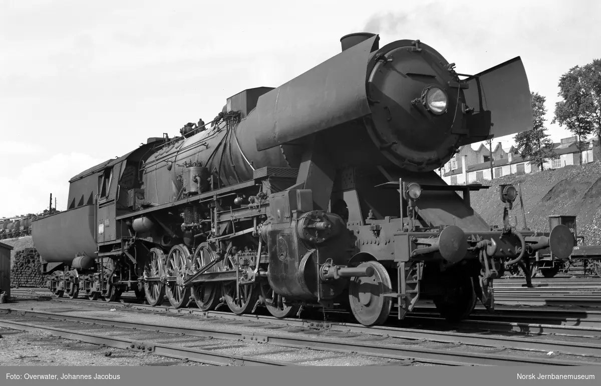 Damplokomotiv type 63a nr. 5853 ved kullingsanlegget i Lodalen i Oslo