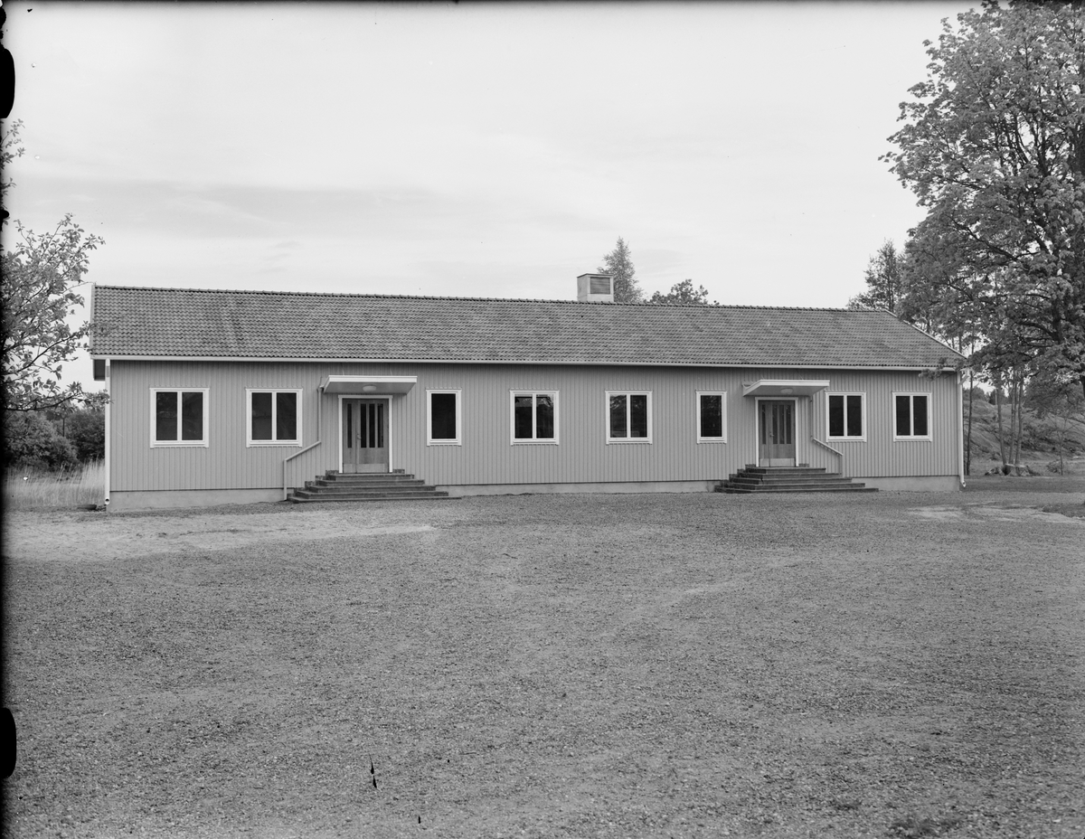 Paviljong med skolsalar vid Realskolan, Östhammar, Uppland efter 1957