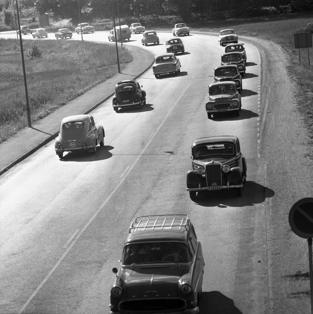 Midsommartrafiken. 
22 juni 1959.