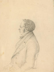 Professor Bernt Michael / Holmboe, død 28de Marts 1850 / teg