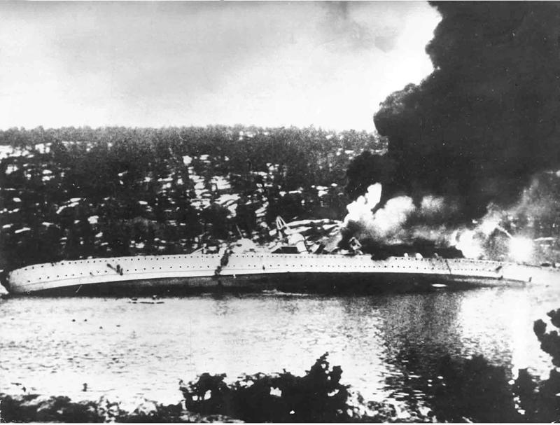 Blücher synker 9. april 1940