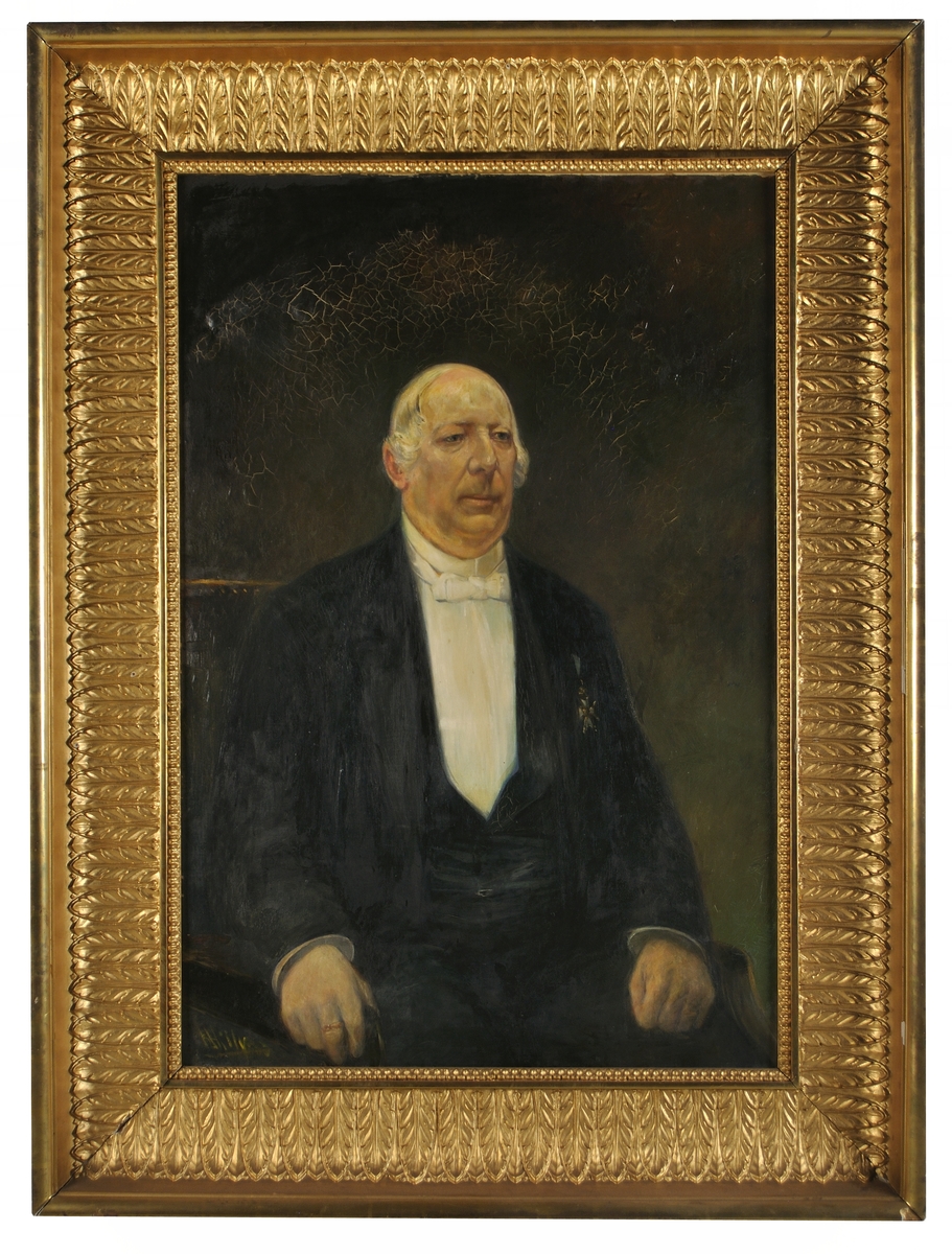 Porträtt, olja. "Bengt Kronberg", målat av Bror Hillgren. Sign. B. Hillgren.