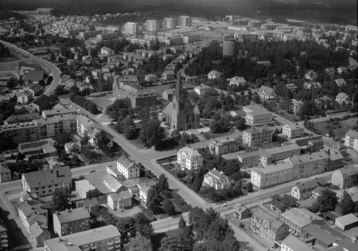 Flygfoto över Nässjö i Jönköpings län. 1261/1966