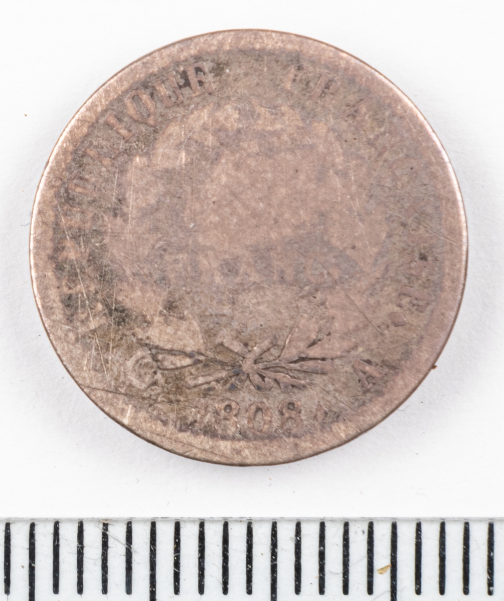Mynt Frankrike 1808 ½ Franc.