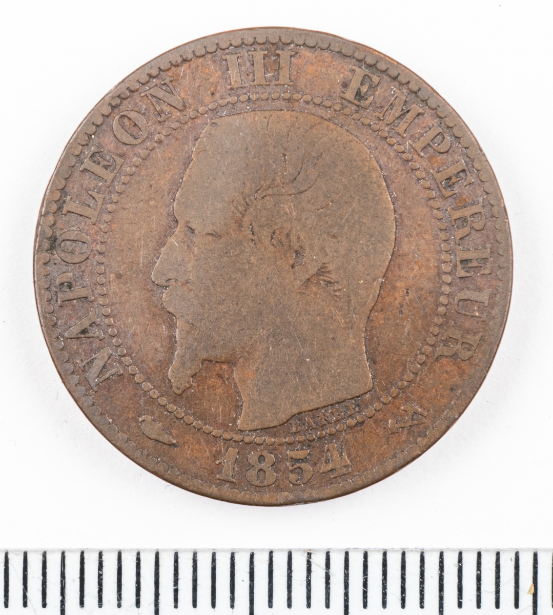 Mynt Frankrike 1854 5 Centime.