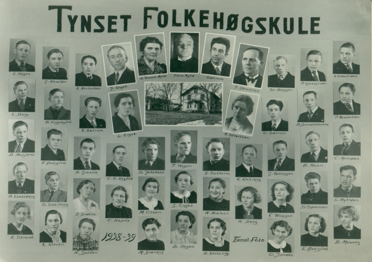 Tynset folkehøgskole 1938-39