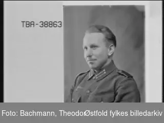 Portrett av tysk soldat i uniform, obergefreiter Freitag.