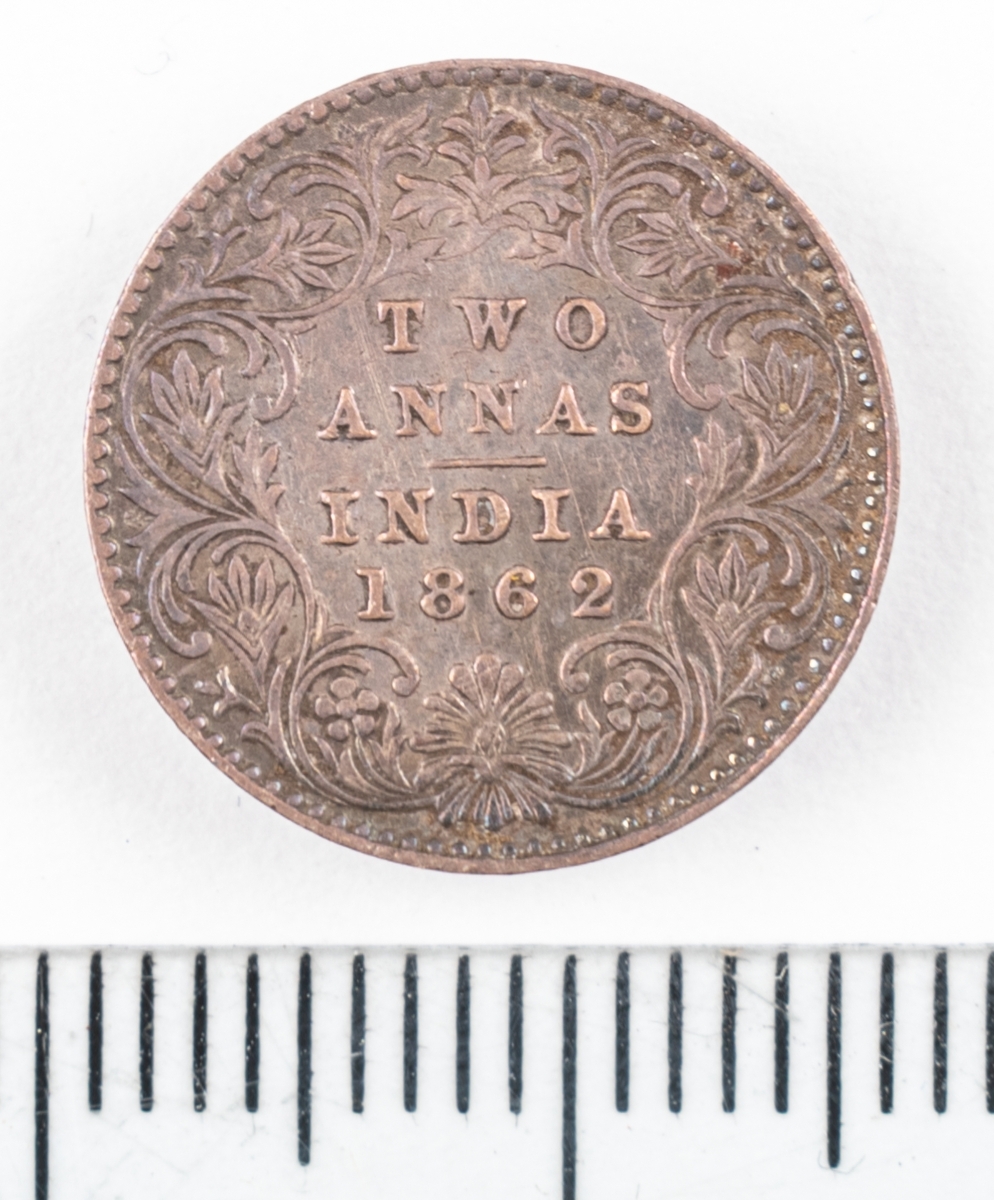 Mynt Indien 1862, 2 Anna.