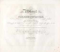 Udkast til Kirkebygninger på Landet i Norge. Tittelblad [Gra