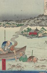 Lotusplukking i Shinobazudammen ved Benten  [Grafikk]