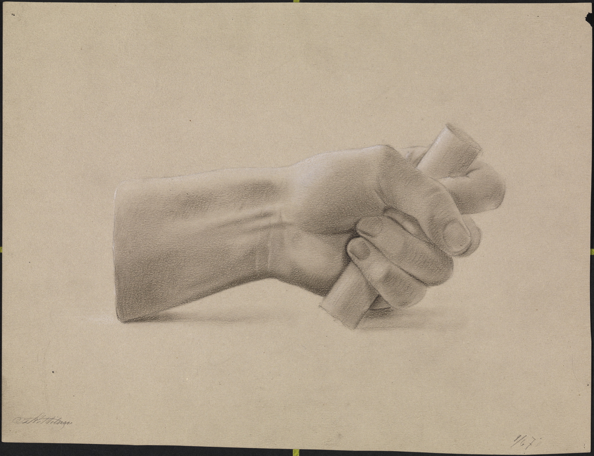 Studie av hånd [Tegning]