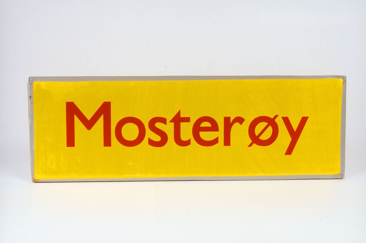 Postmuseet, gjenstander, skilt, stedskilt, stedsnavn, Mosterøy.